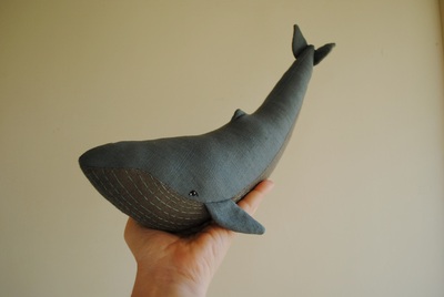 Whale soft toy sewing pattern by Willowynn
