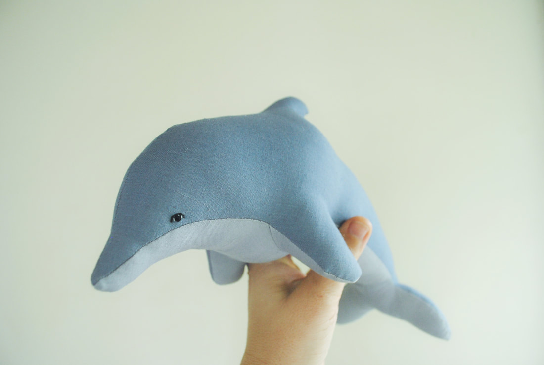 Dolphin Stuffed Animal Sewing Pattern