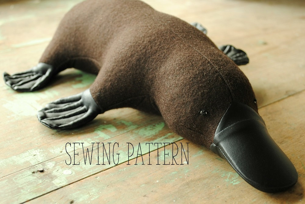 Platypus soft toy sewing pattern by Willowynn
