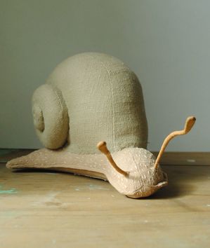 snail soft sculpture by Willowynn