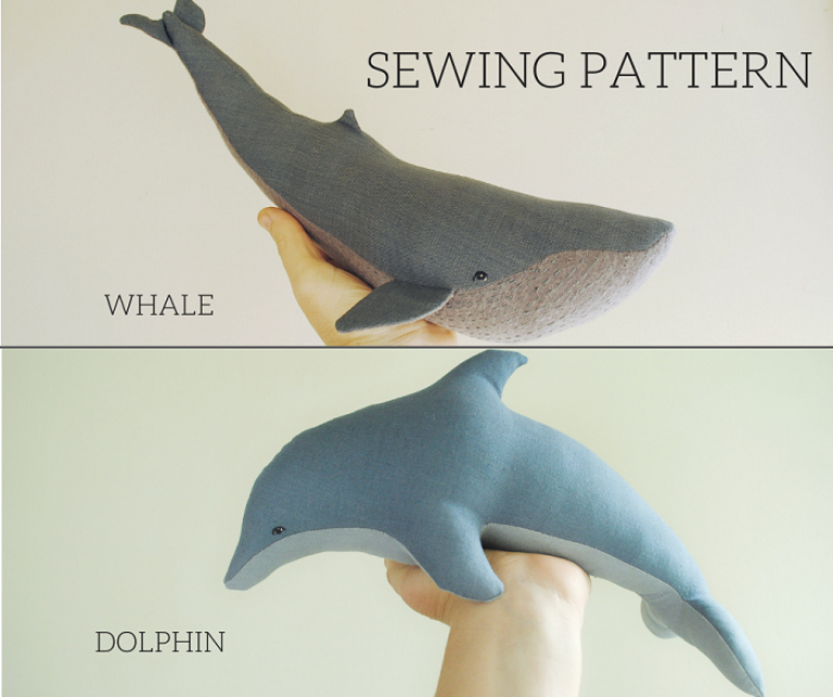Dolphin Soft Toy Pdf Sewing Patterns