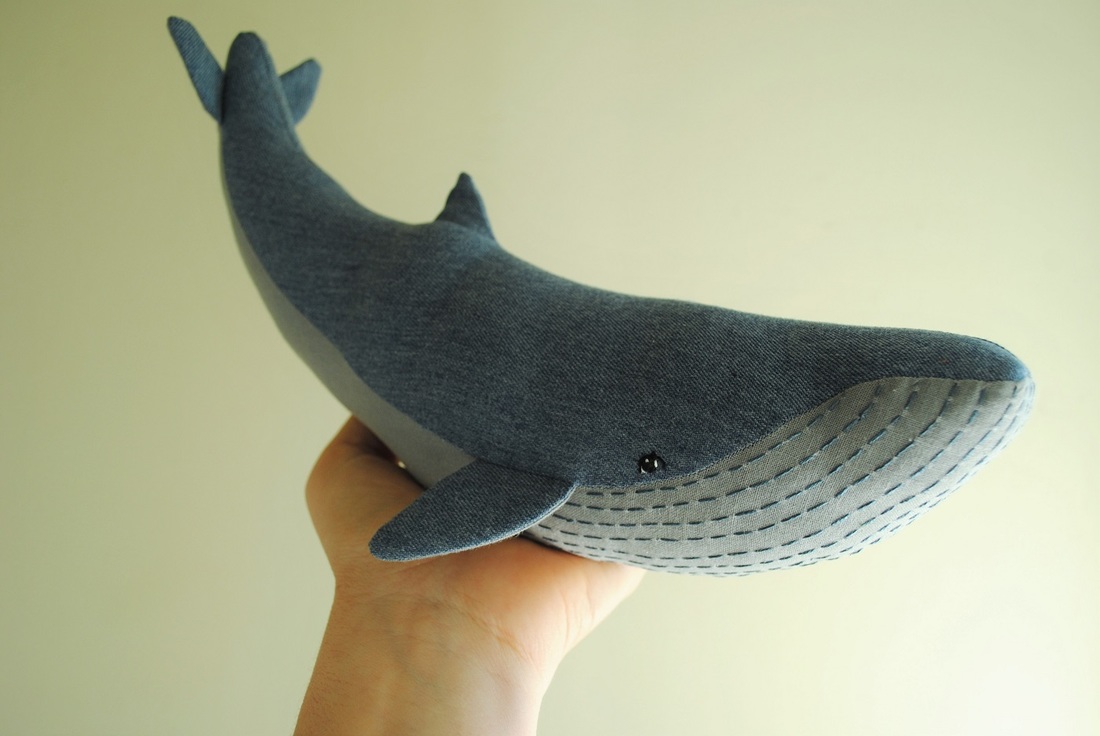 Blue whale soft toy by Willowynn