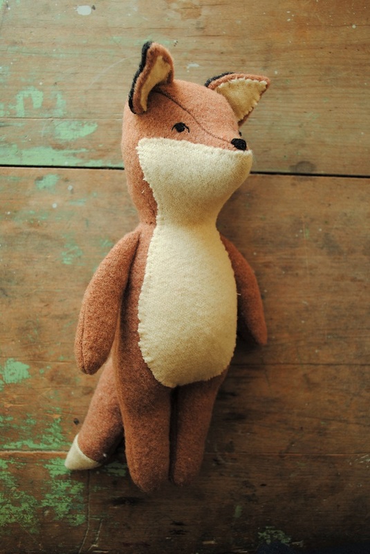 Wool fox doll / soft toy sewing pattern by Willowynn 