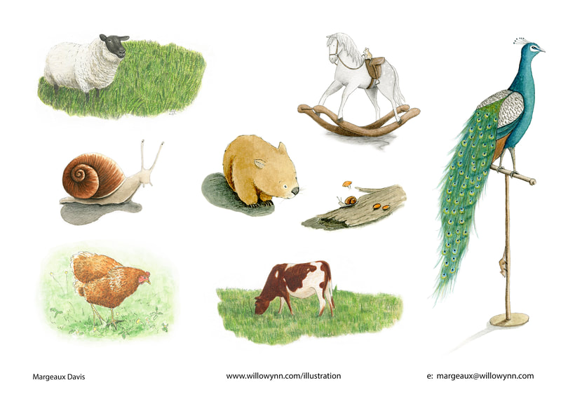 Animal characters - Illustration by Margeaux Davis