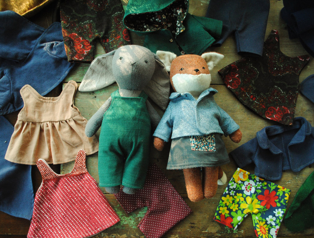 Willowynn sewing patterns: stuffed animal doll clothing