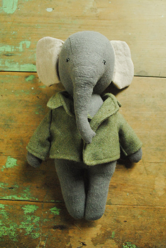 Toy elephant sewing pattern by Willowynn