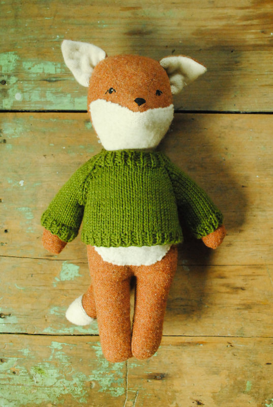 Willowynn animal doll in knitted jumper